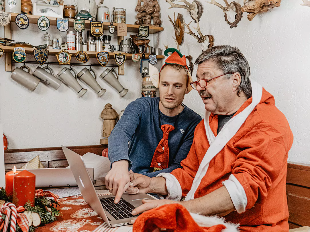 Santa Digitalisiert Wunschzettel